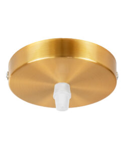 GloboStar® DIY 77503 Επιτοίχια Στρογγυλή Ροζέτα – Βάση για 1 Κρεμαστό Φωτιστικό – Φ10 x Υ2cm – Χρυσό – Μεταλλικό – 5 Χρόνια Εγγύηση