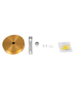 GloboStar® DIY 77503 Επιτοίχια Στρογγυλή Ροζέτα – Βάση για 1 Κρεμαστό Φωτιστικό – Φ10 x Υ2cm – Χρυσό – Μεταλλικό – 5 Χρόνια Εγγύηση