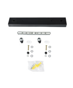 GloboStar® 77521 Ροζέτα Φωτιστικού Μαύρη Ορθογώνια με 2 Τρύπες Μ30 x Π5 x Υ2cm