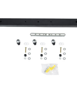 GloboStar® 77523 Ροζέτα Φωτιστικού Μαύρη Ορθογώνια με 3 Τρύπες Μ50 x Π5 x Υ2cm