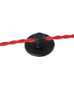 GloboStar® DIY 77560 Επιτοίχιο Εξάρτημα Στήριξης Καλωδίου Φωτιστικού – Φ4.5 x Υ2cm – Μαύρο – Σιλικόνης – 5 Χρόνια Εγγύηση