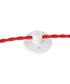 GloboStar® DIY 77561 Επιτοίχιο Εξάρτημα Στήριξης Καλωδίου Φωτιστικού – Φ4.5 x Υ2cm – Λευκό – Σιλικόνης – 5 Χρόνια Εγγύηση