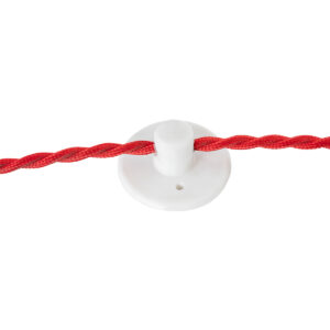 GloboStar® DIY 77561 Επιτοίχιο Εξάρτημα Στήριξης Καλωδίου Φωτιστικού – Φ4.5 x Υ2cm – Λευκό – Σιλικόνης – 5 Χρόνια Εγγύηση