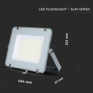 LED Προβολέας 150W V-TAC PRO Samsung Chip Γκρι 100° 18000lm Αδιάβροχος IP65 Φυσικό Λευκό 4000K – 776