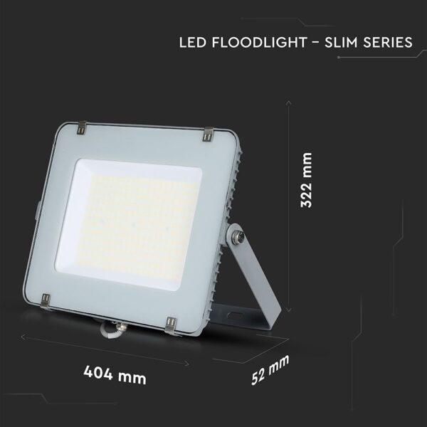 LED Προβολέας 150W V-TAC PRO Samsung Chip Γκρι 100° 18000lm Αδιάβροχος IP65 Φυσικό Λευκό 4000K – 776