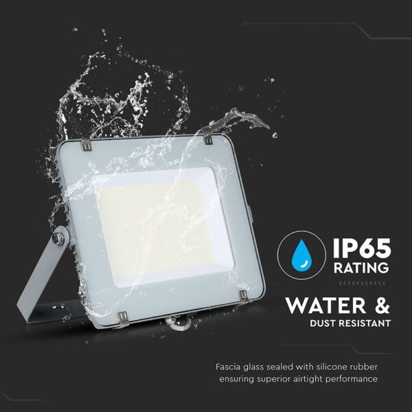 LED Προβολέας 150W V-TAC PRO Samsung Chip Γκρι 100° 18000lm Αδιάβροχος IP65 Φυσικό Λευκό 4000K – 776