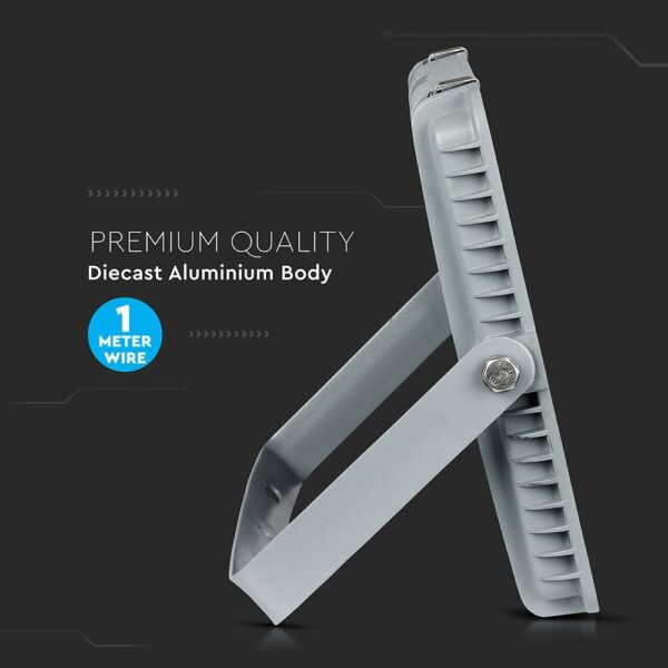 LED Προβολέας 150W V-TAC PRO Samsung Chip Γκρι 100° 18000lm Αδιάβροχος IP65 Φυσικό Λευκό 4000K – 776