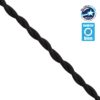 GloboStar® 77620 Πλεκτό Υφασμάτινο Καλώδιο 1m 2 x 0.75mm² Μαύρο