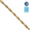 GloboStar® 77624 Πλεκτό Υφασμάτινο Καλώδιο 1m 2 x 0.75mm² Μπέζ