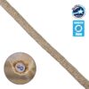 GloboStar® 77640 Εύκαμπτο Σχοινί Τριχιά Πλεκτό 1m Διαμέτρου 7mm Μπεζ με Εσωτερικό Καλώδιο Διατομής 2×0.75mm