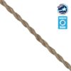 GloboStar® 77642 Εύκαμπτο Σχοινί Στριφτό Τριχιά Πλεκτό 1m Διαμέτρου 6mm Μπεζ με Εσωτερικό Καλώδιο Διατομής 2×0.75mm