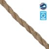 GloboStar® 77644 Εύκαμπτο Σχοινί Στριφτό Τριχιά Πλεκτό 1m Διαμέτρου 15mm Μπεζ με Εσωτερικό Καλώδιο Διατομής 2×0.75mm