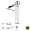 GloboStar® ELSA 60406 Μοντέρνο Φωτιστικό Τοίχου – Απλίκα Καθρέπτη Μπάνιου – Πίνακα 1 x G9 360° AC 220-240V IP44 Μ3.5 x Π13.5 x Υ20cm – Χρώμιο Νίκελ – 5 Χρόνια Εγγύηση