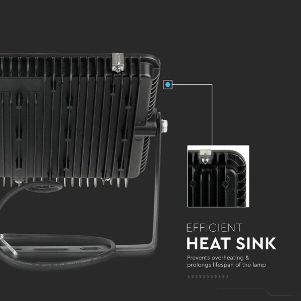 LED Προβολέας 200W V-TAC PRO Samsung Chip Μαύρος 100° 23000lm Αδιάβροχος IP65 Φυσικό 4000K – 21778
