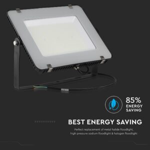 LED Προβολέας 200W V-TAC PRO Samsung Chip Μαύρος 100° 23000lm Αδιάβροχος IP65 Φυσικό 4000K – 21778