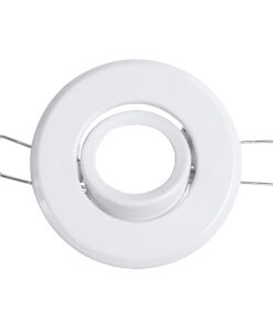 GloboStar® DELTA 77800 Χωνευτό Κινούμενο Στρόγγυλο Σποτ Οροφής για Λάμπα MR11 με Βάση GU5.3 ή GU10 – IP20 – Μεταλλικό – Φ70 x Υ21mm – Λευκό – 5 Χρόνια Εγγύηση