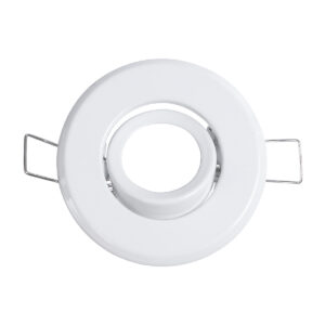 GloboStar® DELTA 77800 Χωνευτό Κινούμενο Στρόγγυλο Σποτ Οροφής για Λάμπα MR11 με Βάση GU5.3 ή GU10 – IP20 – Μεταλλικό – Φ70 x Υ21mm – Λευκό – 5 Χρόνια Εγγύηση