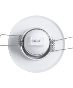 GloboStar® DELTA 77800 Χωνευτό Κινούμενο Στρόγγυλο Σποτ Οροφής για Λάμπα MR11 με Βάση GU5.3 ή GU10 – IP20 – Μεταλλικό – Φ70 x Υ21mm – Λευκό – 5 Χρόνια Εγγύηση