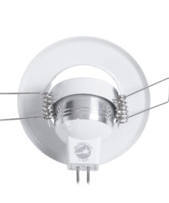 GloboStar® DELTA 77800 Χωνευτό Κινούμενο Στρόγγυλο Σποτ Οροφής για Λάμπα MR11 με Βάση GU5.3 ή GU10 – IP20 – Μεταλλικό – Φ70 x Υ21mm – Λευκό – 5 Χρόνια Εγγύηση