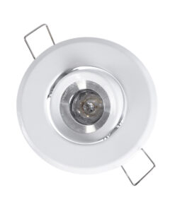 GloboStar® DELTA 77800 Χωνευτό Κινούμενο Στρόγγυλο Σποτ Οροφής για Λάμπα MR11 με Βάση GU5.3 ή GU10 – IP20 – Μεταλλικό – Φ70 x Υ21mm – Λευκό – 5 Χρόνια Εγγύηση