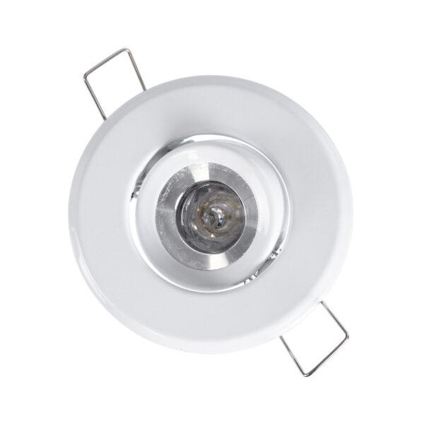 GloboStar® DELTA 77800 Χωνευτό Κινούμενο Στρόγγυλο Σποτ Οροφής για Λάμπα MR11 με Βάση GU5.3 ή GU10 – IP20 – Μεταλλικό – Φ70 x Υ21mm – Λευκό – 5 Χρόνια Εγγύηση