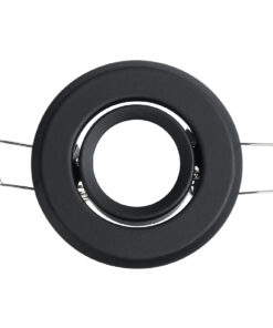 GloboStar® DELTA 77801 Χωνευτό Κινούμενο Στρόγγυλο Σποτ Οροφής για Λάμπα MR11 με Βάση GU5.3 ή GU10 – IP20 – Μεταλλικό – Φ70 x Υ21mm – Μαύρο – 5 Χρόνια Εγγύηση
