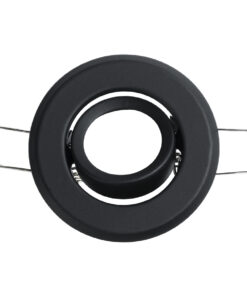 GloboStar® DELTA 77801 Χωνευτό Κινούμενο Στρόγγυλο Σποτ Οροφής για Λάμπα MR11 με Βάση GU5.3 ή GU10 – IP20 – Μεταλλικό – Φ70 x Υ21mm – Μαύρο – 5 Χρόνια Εγγύηση