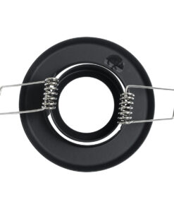 GloboStar® DELTA 77801 Χωνευτό Κινούμενο Στρόγγυλο Σποτ Οροφής για Λάμπα MR11 με Βάση GU5.3 ή GU10 – IP20 – Μεταλλικό – Φ70 x Υ21mm – Μαύρο – 5 Χρόνια Εγγύηση