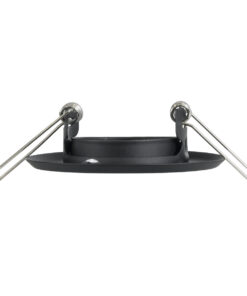 GloboStar® DELTA 77801 Χωνευτό Κινούμενο Στρόγγυλο Σποτ Οροφής για Λάμπα MR11 με Βάση GU5.3 ή GU10 – IP20 – Μεταλλικό – Φ70 x Υ21mm – Μαύρο – 5 Χρόνια Εγγύηση