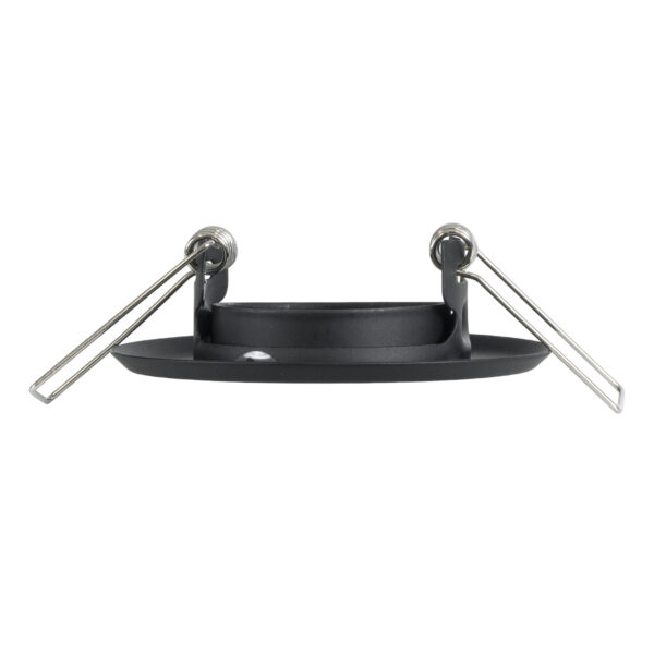 GloboStar® DELTA 77801 Χωνευτό Κινούμενο Στρόγγυλο Σποτ Οροφής για Λάμπα MR11 με Βάση GU5.3 ή GU10 – IP20 – Μεταλλικό – Φ70 x Υ21mm – Μαύρο – 5 Χρόνια Εγγύηση