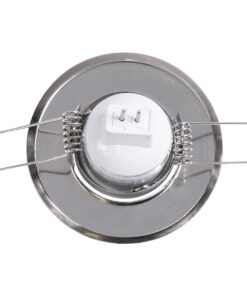 GloboStar® DELTA 77802 Χωνευτό Κινούμενο Στρόγγυλο Σποτ Οροφής για Λάμπα MR11 με Βάση GU5.3 ή GU10 – IP20 – Μεταλλικό – Φ70 x Υ21mm – Νίκελ Ματ – 5 Χρόνια Εγγύηση