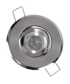 GloboStar® DELTA 77802 Χωνευτό Κινούμενο Στρόγγυλο Σποτ Οροφής για Λάμπα MR11 με Βάση GU5.3 ή GU10 – IP20 – Μεταλλικό – Φ70 x Υ21mm – Νίκελ Ματ – 5 Χρόνια Εγγύηση