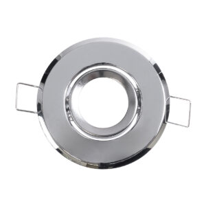 GloboStar® DELTA 77803 Χωνευτό Κινούμενο Στρόγγυλο Σποτ Οροφής για Λάμπα MR11 με Βάση GU5.3 ή GU10 – IP20 – Μεταλλικό – Φ70 x Υ21mm – Χρώμιο Νίκελ – 5 Χρόνια Εγγύηση