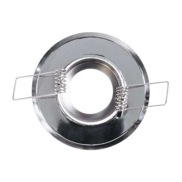 GloboStar® DELTA 77803 Χωνευτό Κινούμενο Στρόγγυλο Σποτ Οροφής για Λάμπα MR11 με Βάση GU5.3 ή GU10 – IP20 – Μεταλλικό – Φ70 x Υ21mm – Χρώμιο Νίκελ – 5 Χρόνια Εγγύηση