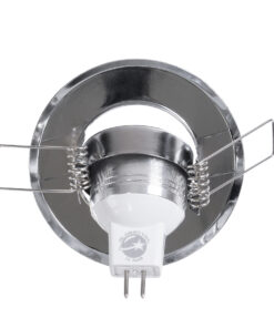GloboStar® DELTA 77803 Χωνευτό Κινούμενο Στρόγγυλο Σποτ Οροφής για Λάμπα MR11 με Βάση GU5.3 ή GU10 – IP20 – Μεταλλικό – Φ70 x Υ21mm – Χρώμιο Νίκελ – 5 Χρόνια Εγγύηση