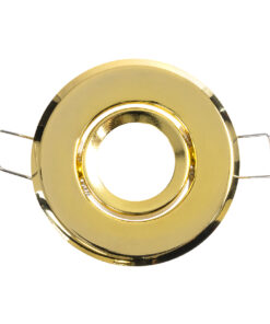 GloboStar® DELTA 77804 Χωνευτό Κινούμενο Στρόγγυλο Σποτ Οροφής για Λάμπα MR11 με Βάση GU5.3 ή GU10 – IP20 – Μεταλλικό – Φ70 x Υ21mm – Χρυσό Πλατίνα – 5 Χρόνια Εγγύηση