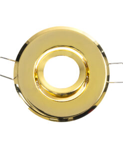 GloboStar® DELTA 77804 Χωνευτό Κινούμενο Στρόγγυλο Σποτ Οροφής για Λάμπα MR11 με Βάση GU5.3 ή GU10 – IP20 – Μεταλλικό – Φ70 x Υ21mm – Χρυσό Πλατίνα – 5 Χρόνια Εγγύηση