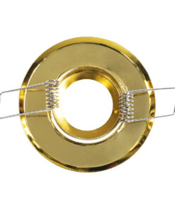 GloboStar® DELTA 77804 Χωνευτό Κινούμενο Στρόγγυλο Σποτ Οροφής για Λάμπα MR11 με Βάση GU5.3 ή GU10 – IP20 – Μεταλλικό – Φ70 x Υ21mm – Χρυσό Πλατίνα – 5 Χρόνια Εγγύηση