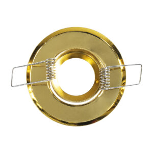 GloboStar® DELTA 77804 Χωνευτό Κινούμενο Στρόγγυλο Σποτ Οροφής για Λάμπα MR11 με Βάση GU5.3 ή GU10 – IP20 – Μεταλλικό – Φ70 x Υ21mm – Χρυσό Πλατίνα – 5 Χρόνια Εγγύηση