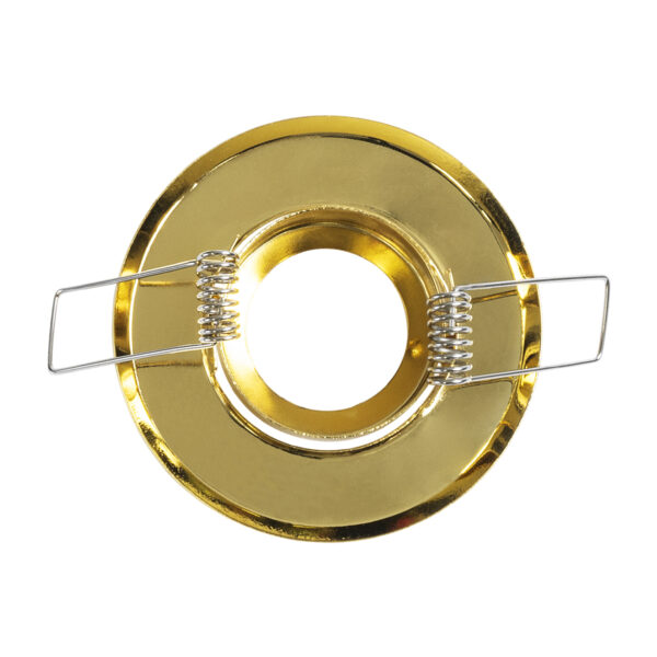 GloboStar® DELTA 77804 Χωνευτό Κινούμενο Στρόγγυλο Σποτ Οροφής για Λάμπα MR11 με Βάση GU5.3 ή GU10 – IP20 – Μεταλλικό – Φ70 x Υ21mm – Χρυσό Πλατίνα – 5 Χρόνια Εγγύηση