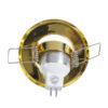GloboStar® DELTA 77804 Χωνευτό Κινούμενο Στρόγγυλο Σποτ Οροφής για Λάμπα MR11 με Βάση GU5.3 ή GU10 – IP20 – Μεταλλικό – Φ70 x Υ21mm – Χρυσό Πλατίνα – 5 Χρόνια Εγγύηση