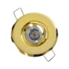 GloboStar® DELTA 77804 Χωνευτό Κινούμενο Στρόγγυλο Σποτ Οροφής για Λάμπα MR11 με Βάση GU5.3 ή GU10 – IP20 – Μεταλλικό – Φ70 x Υ21mm – Χρυσό Πλατίνα – 5 Χρόνια Εγγύηση