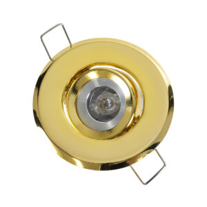 GloboStar® DELTA 77804 Χωνευτό Κινούμενο Στρόγγυλο Σποτ Οροφής για Λάμπα MR11 με Βάση GU5.3 ή GU10 – IP20 – Μεταλλικό – Φ70 x Υ21mm – Χρυσό Πλατίνα – 5 Χρόνια Εγγύηση