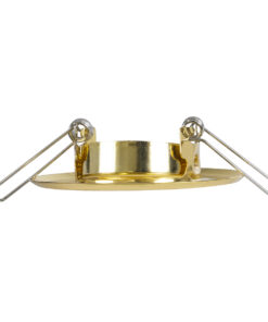 GloboStar® DELTA 77804 Χωνευτό Κινούμενο Στρόγγυλο Σποτ Οροφής για Λάμπα MR11 με Βάση GU5.3 ή GU10 – IP20 – Μεταλλικό – Φ70 x Υ21mm – Χρυσό Πλατίνα – 5 Χρόνια Εγγύηση