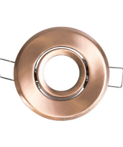 GloboStar® DELTA 77805 Χωνευτό Κινούμενο Στρόγγυλο Σποτ Οροφής για Λάμπα MR11 με Βάση GU5.3 ή GU10 – IP20 – Μεταλλικό – Φ70 x Υ21mm – Χάλκινο – 5 Χρόνια Εγγύηση