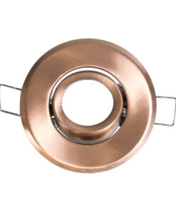 GloboStar® DELTA 77805 Χωνευτό Κινούμενο Στρόγγυλο Σποτ Οροφής για Λάμπα MR11 με Βάση GU5.3 ή GU10 – IP20 – Μεταλλικό – Φ70 x Υ21mm – Χάλκινο – 5 Χρόνια Εγγύηση