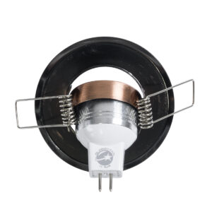 GloboStar® DELTA 77805 Χωνευτό Κινούμενο Στρόγγυλο Σποτ Οροφής για Λάμπα MR11 με Βάση GU5.3 ή GU10 – IP20 – Μεταλλικό – Φ70 x Υ21mm – Χάλκινο – 5 Χρόνια Εγγύηση