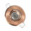 GloboStar® DELTA 77805 Χωνευτό Κινούμενο Στρόγγυλο Σποτ Οροφής για Λάμπα MR11 με Βάση GU5.3 ή GU10 – IP20 – Μεταλλικό – Φ70 x Υ21mm – Χάλκινο – 5 Χρόνια Εγγύηση