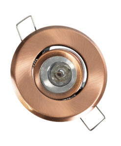 GloboStar® DELTA 77805 Χωνευτό Κινούμενο Στρόγγυλο Σποτ Οροφής για Λάμπα MR11 με Βάση GU5.3 ή GU10 – IP20 – Μεταλλικό – Φ70 x Υ21mm – Χάλκινο – 5 Χρόνια Εγγύηση