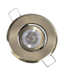 GloboStar® DELTA 77806 Χωνευτό Κινούμενο Στρόγγυλο Σποτ Οροφής για Λάμπα MR11 με Βάση GU5.3 ή GU10 – IP20 – Μεταλλικό – Φ70 x Υ21mm – Μπρούτζινο – 5 Χρόνια Εγγύηση